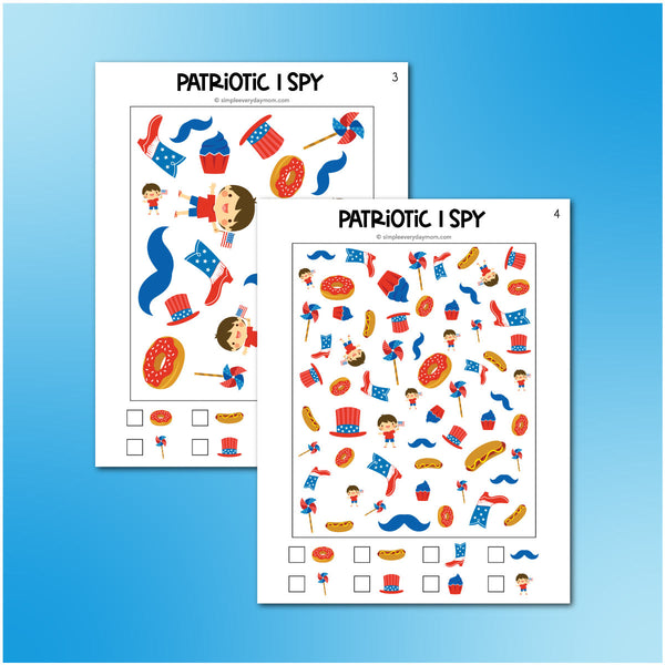 Patriotic I Spy Printables