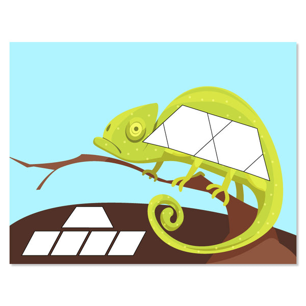 chameleon pattern block mat