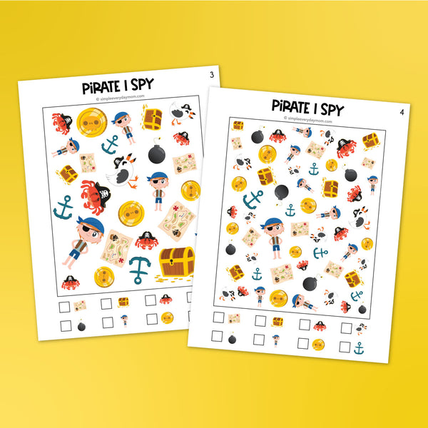Pirate I Spy Printables