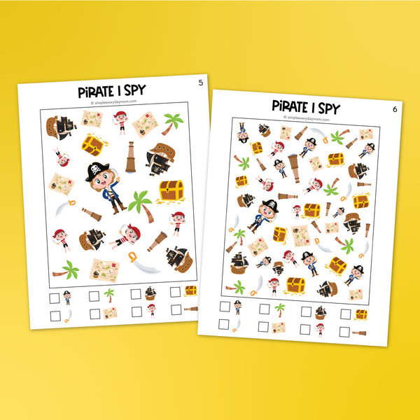 Pirate I Spy Printables