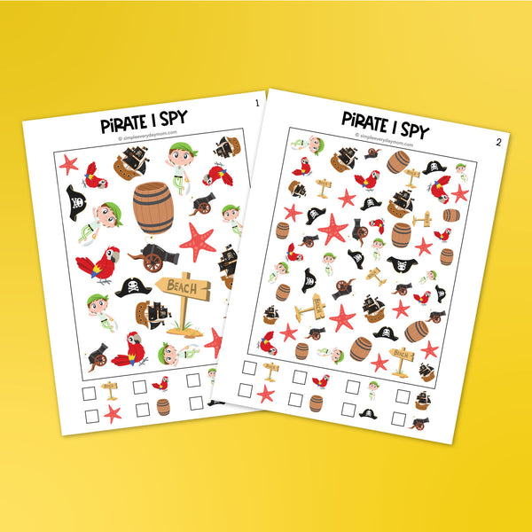 Pirate I Spy Printables