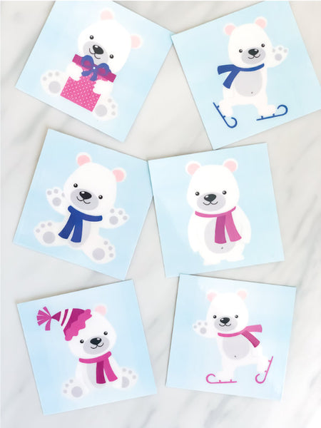 polar bear memory printables