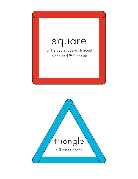 2 popsicle stick shape cards