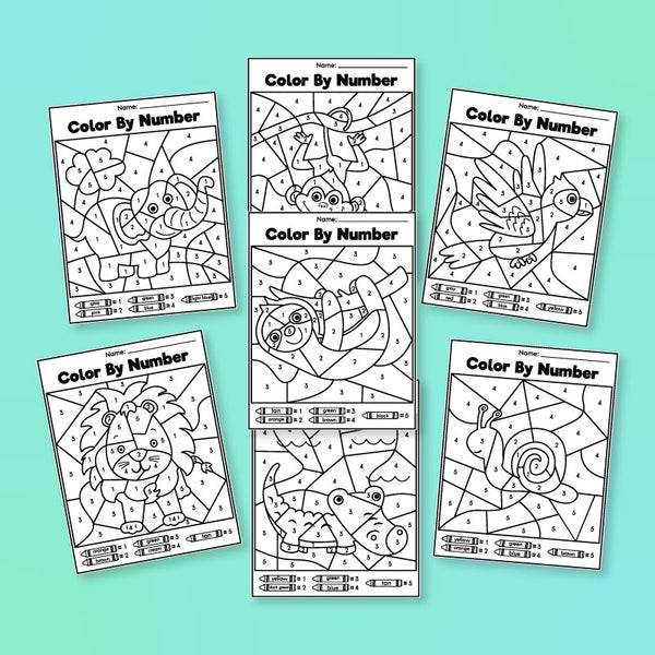 Pre K Color By Number Printables