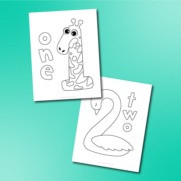 Number Coloring Pages For Kids