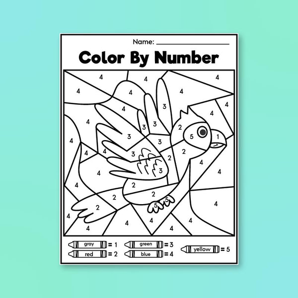 Pre K Color By Number Printables