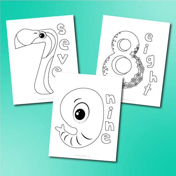 Number Coloring Pages For Kids