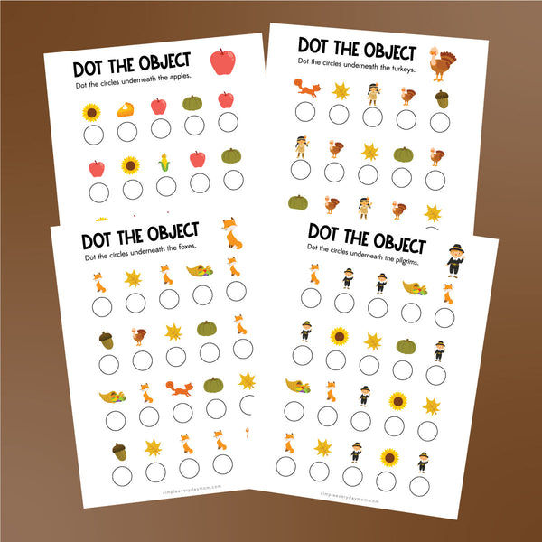 Thanksgiving do a dot printables