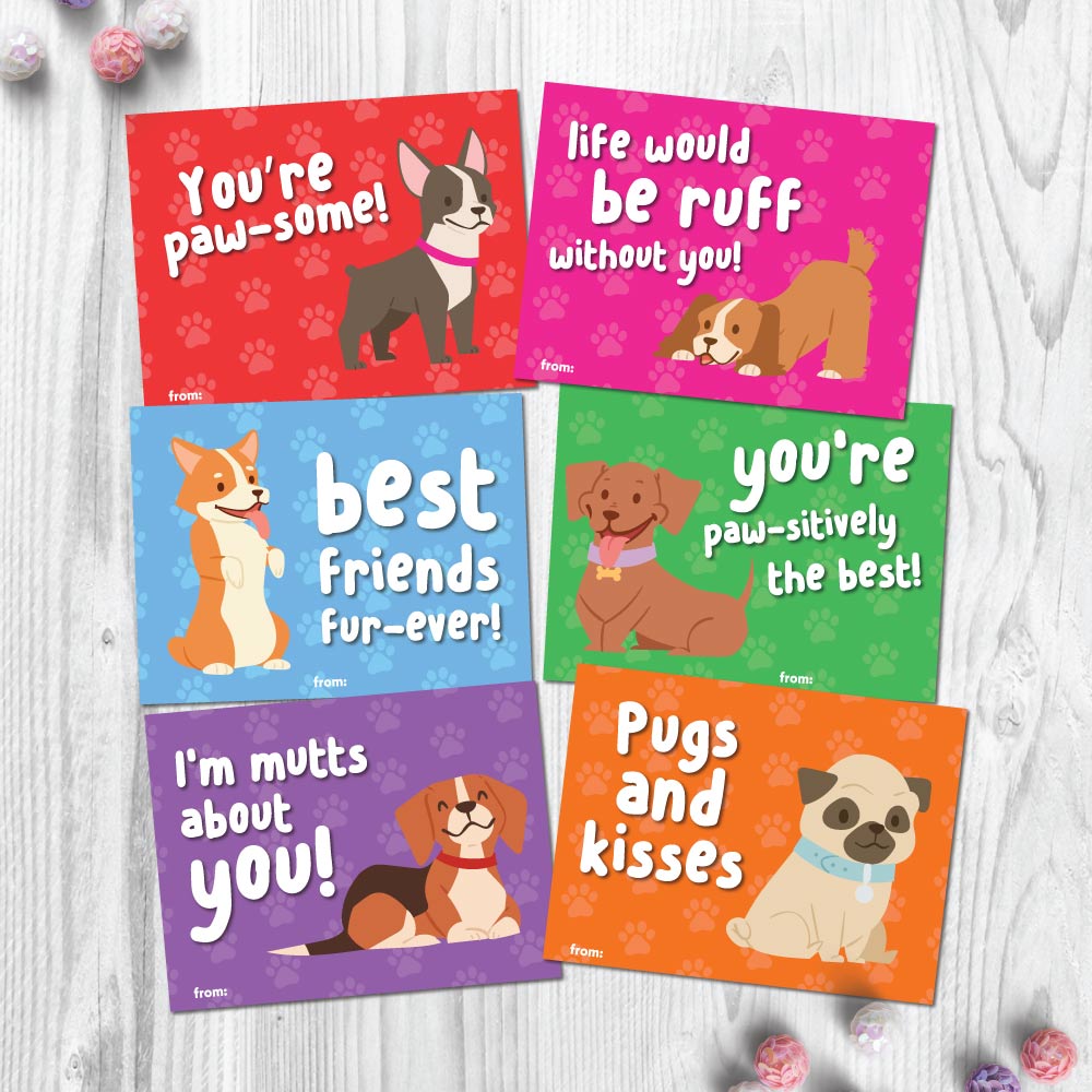 Puppy Valentine Card Printables