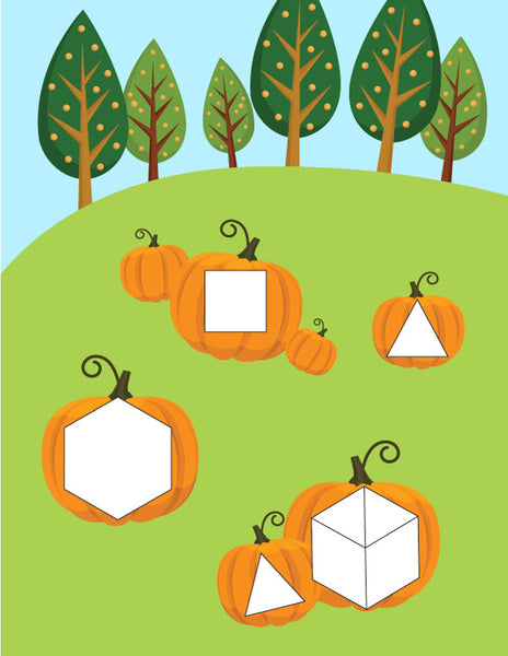 pumpkin pattern block mat