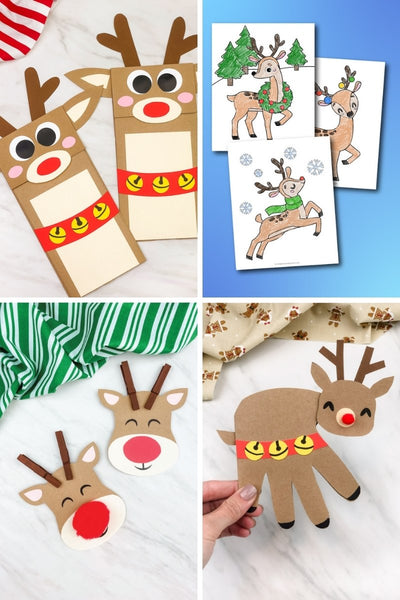 reindeer activities for kids image collage