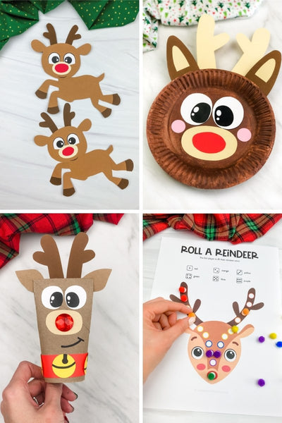 reindeer activities for kids image collage