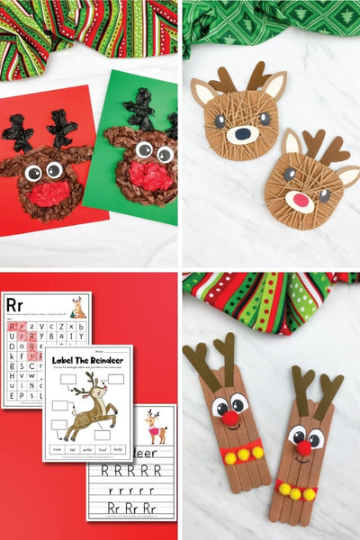 reindeer activities for kids image collage