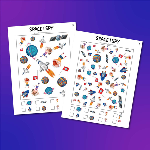 space i spy printables