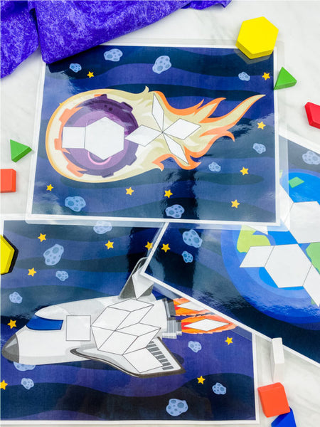 3 space pattern block mats