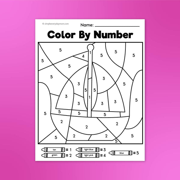Summer Color By Number Printables