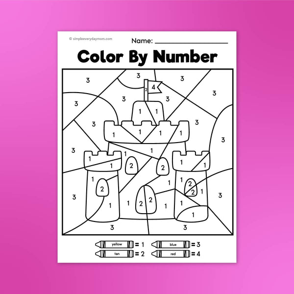 Summer Color By Number Printables