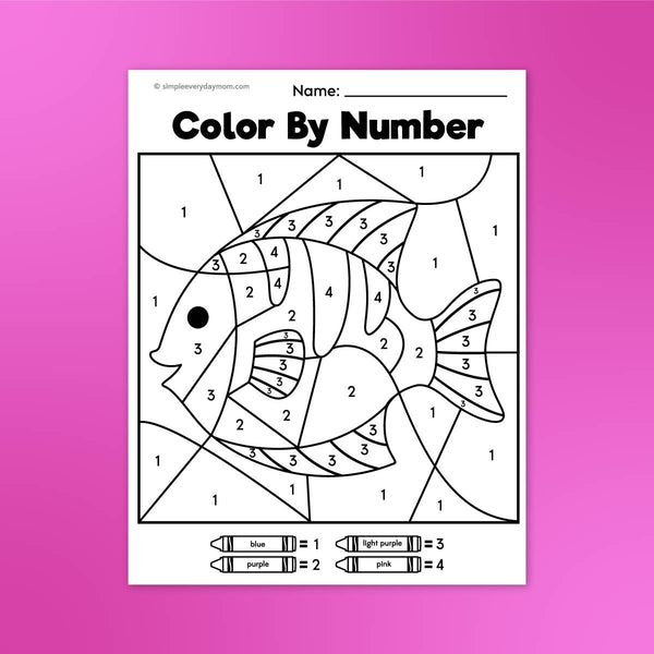 Summer Color By Number Printables