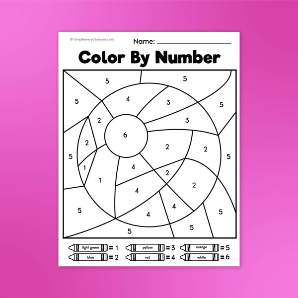 Summer Color By Number Printables