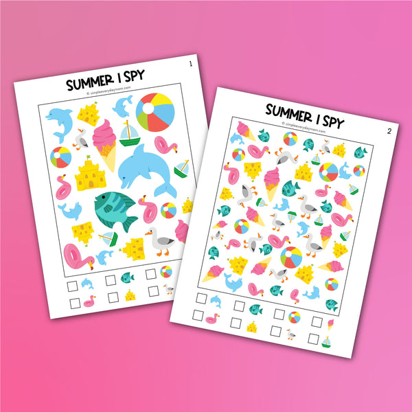 summer i spy printables