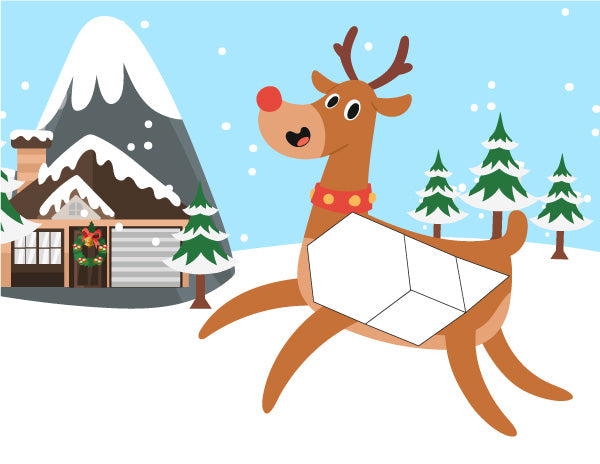reindeer pattern block mats