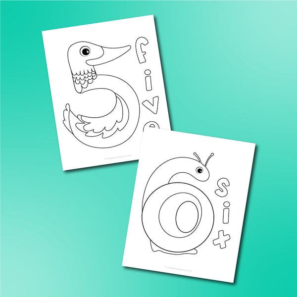 Number Coloring Pages For Kids
