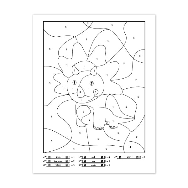 dinosaur color by number