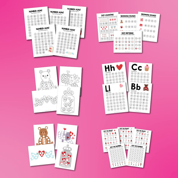 Valentine Do A Dot Printables For Kids