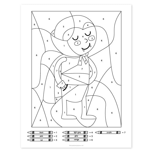 Halloween Color By Number Worksheets