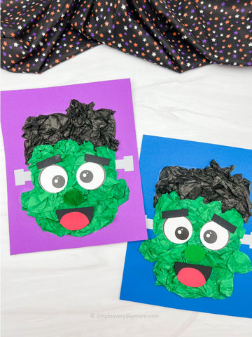 Frankenstein Tissue Paper Craft Template