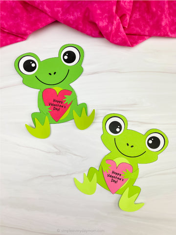 Frog Valentine Craft Template