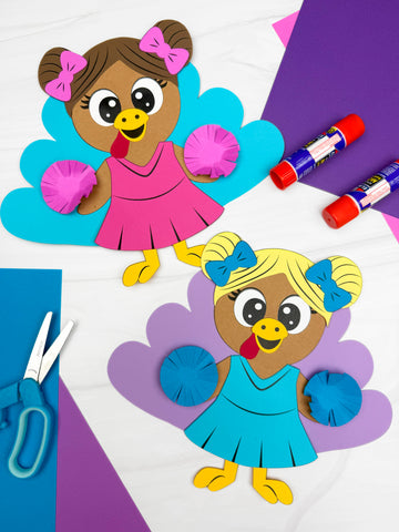 Cheerleader Turkey Disguise Template For Girls