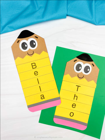 Pencil Name Craft Template For Kids