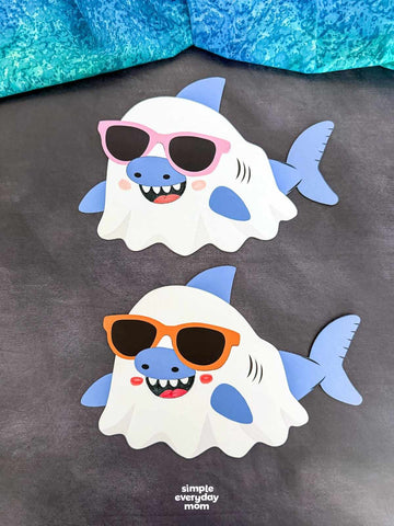 Summerween Shark Craft Template