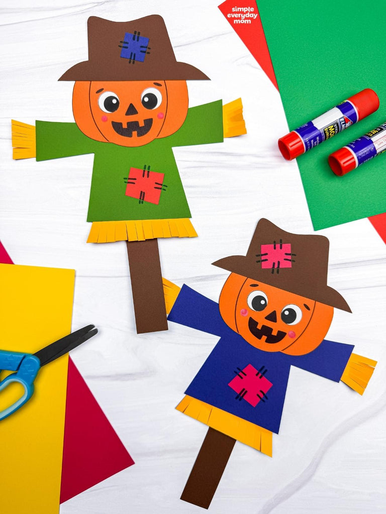 Pumpkin Head Scarecrow Craft Template
