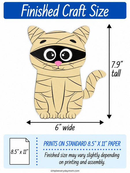 Mummy Cat Craft Template
