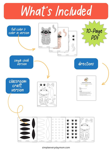 Mummy Cat Craft Template