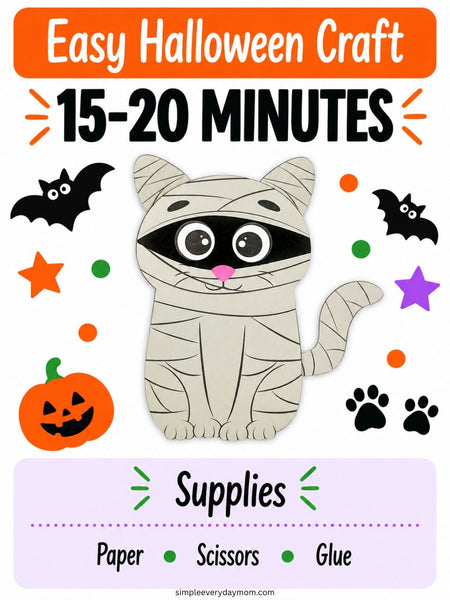 Mummy Cat Craft Template