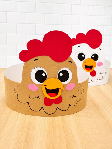 Chicken Headband Craft Template