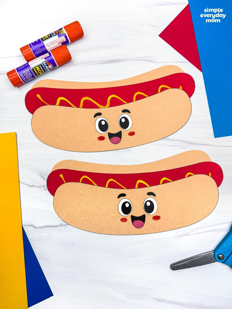 Hot Dog Paper Craft Template