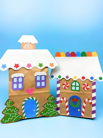 Gingerbread House Paper Bag Craft For Kids