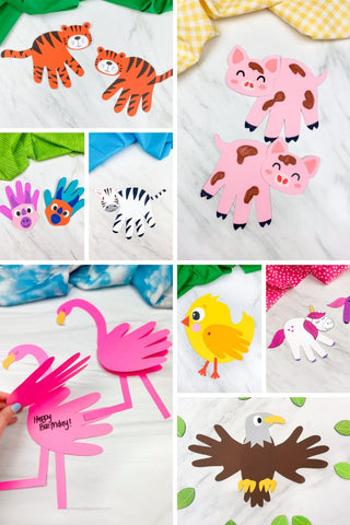 Handprint Animal Crafts & Templates