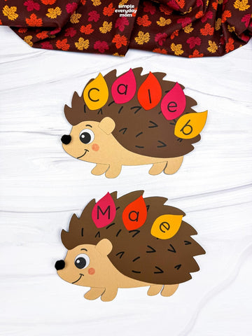 Hedgehog Name Craft Template