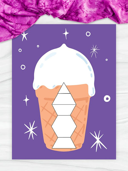 soft serve ice cream cone pattern block mat printable