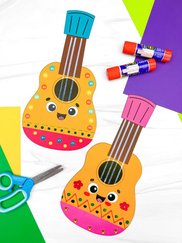 Mexican Guitar Craft Template