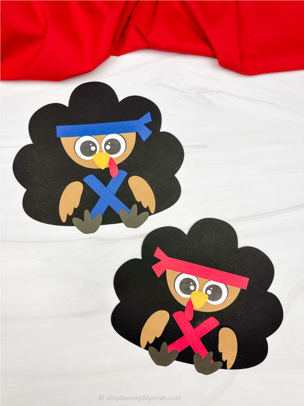 Ninja Turkey Disguise Craft Template