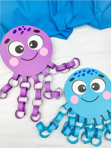Octopus Paper Chain Craft Template
