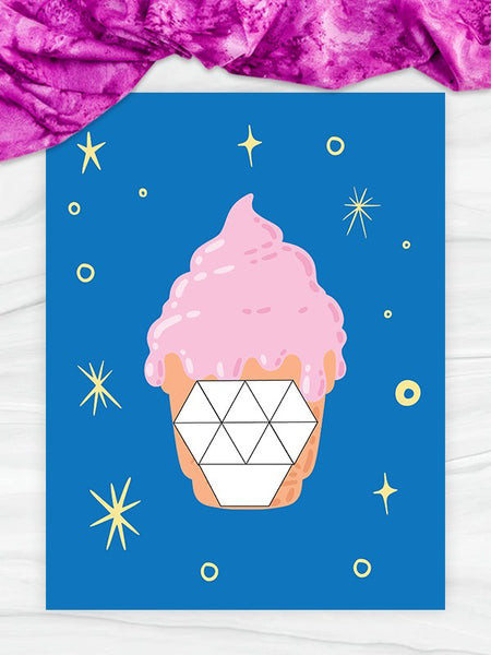 frozen yogurt pattern block mat printable