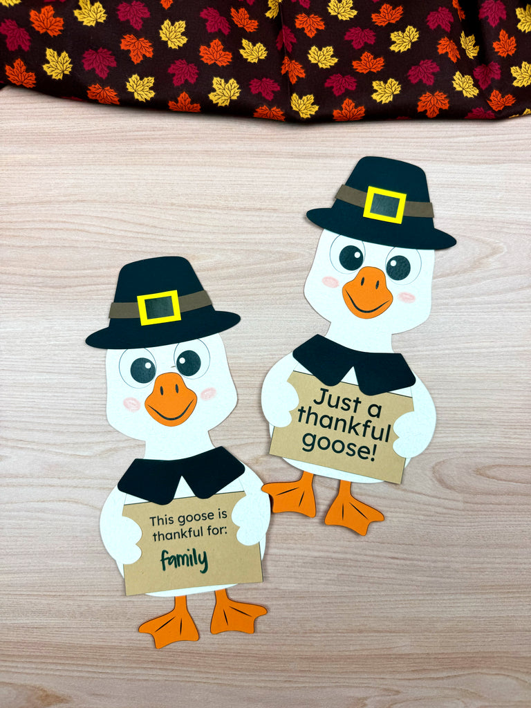 This thankful goose craft is a fun November activity for preschool and kindergarten kids! Great for Thanksgiving classroom parties, gratitude lessons, and fall crafts.
