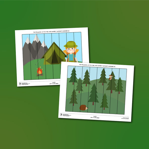 camping printable puzzles